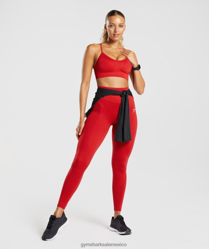 Gymshark sujetador deportivo sin costuras salsa roja mujer 04BZTL216 - Gymshark Mujer