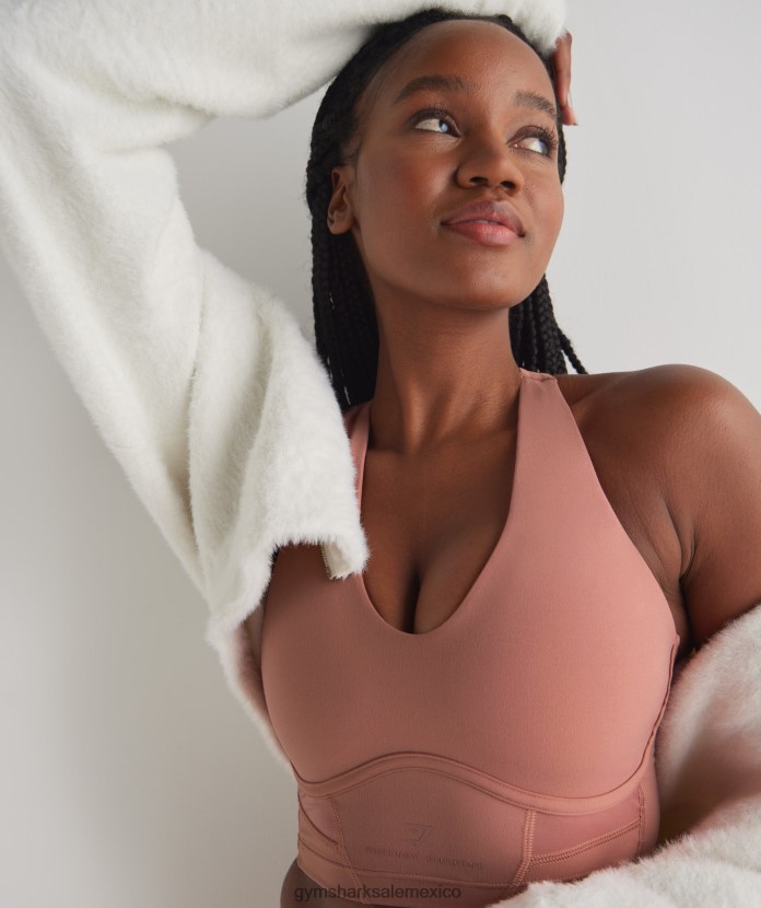 Gymshark sujetador largo whitney cañón rojo mujer 04BZTL201 - Gymshark Mujer