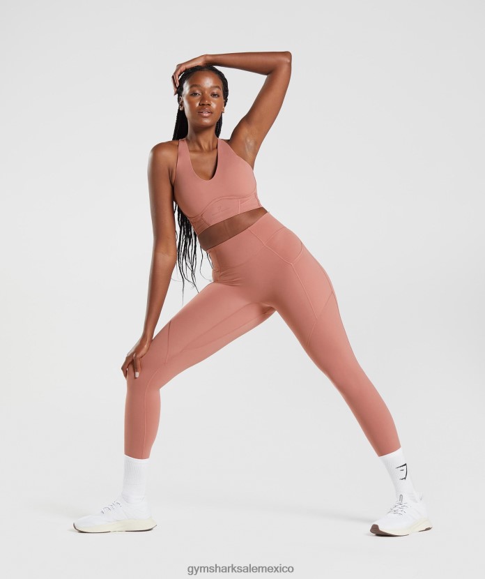 Gymshark sujetador largo whitney cañón rojo mujer 04BZTL201 - Gymshark Mujer