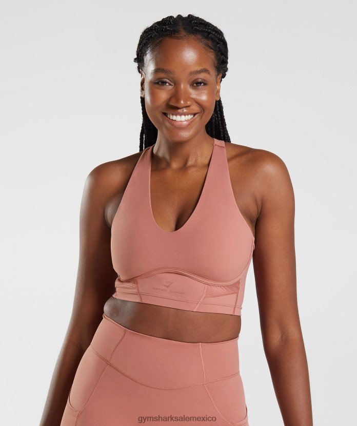 Gymshark sujetador largo whitney cañón rojo mujer 04BZTL201 - Gymshark Mujer