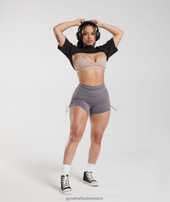 Gymshark top con hombros descubiertos Legacy negro mujer 04BZTL496 - Gymshark Mujer