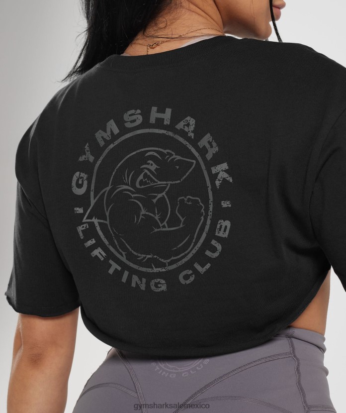 Gymshark top con hombros descubiertos Legacy negro mujer 04BZTL496 - Gymshark Mujer