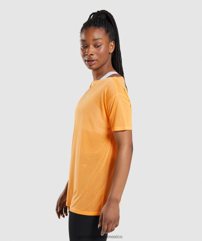 Gymshark top de entrenamiento de gran tamaño naranja albaricoque mujer 04BZTL483 - Gymshark Sale