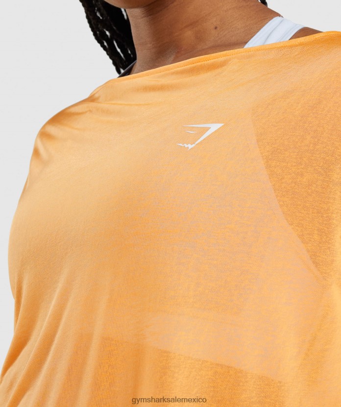 Gymshark top de entrenamiento de gran tamaño naranja albaricoque mujer 04BZTL483 - Gymshark Sale